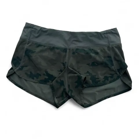 Lululemon Green Camo Speed Up Shorts