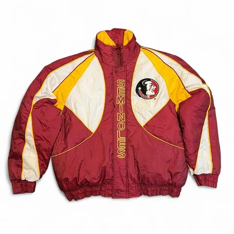 Rare Vintage 90s Florida State University Seminoles Starter Puffer Jacket