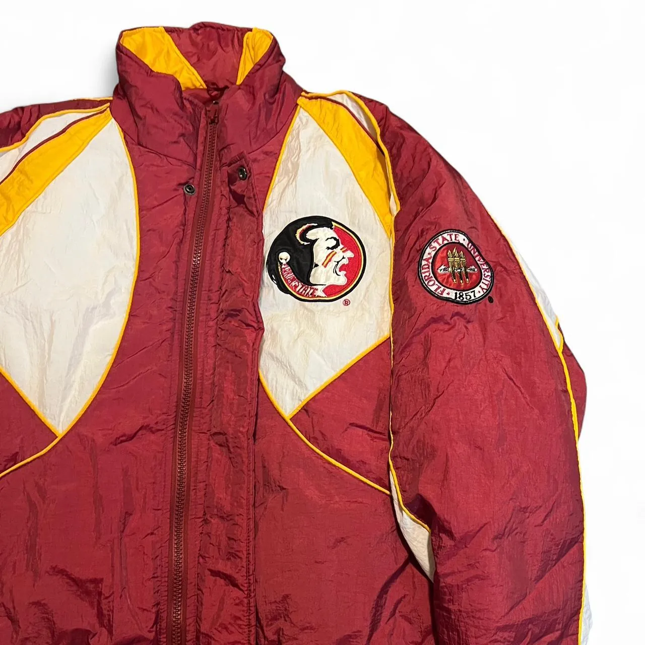 Rare Vintage 90s Florida State University Seminoles Starter Puffer Jacket, photo 3 of 7