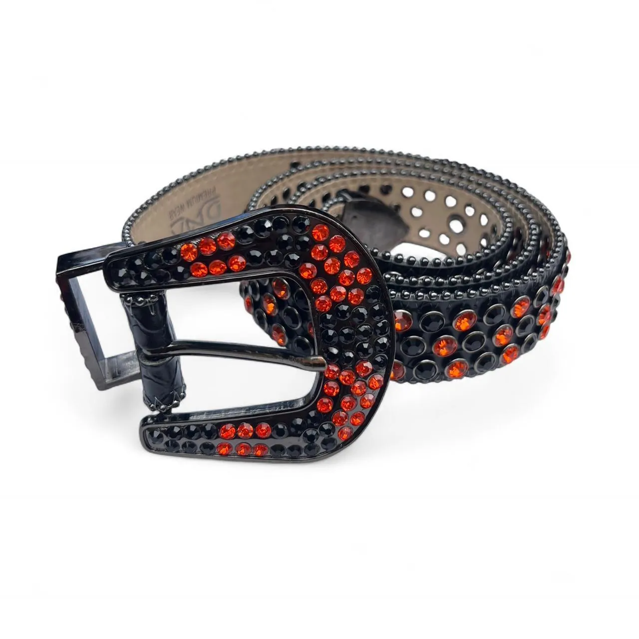 DNA Premium Wear Black and Orange Rhinestone Belt, photo 1 of 5