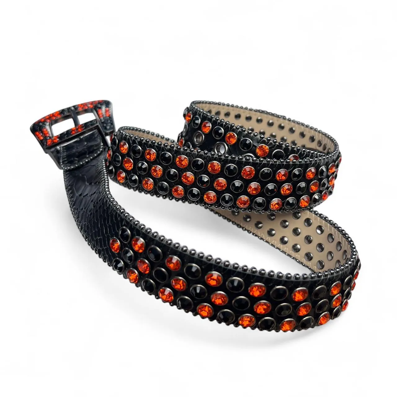 DNA Premium Wear Black and Orange Rhinestone Belt, photo 3 of 5