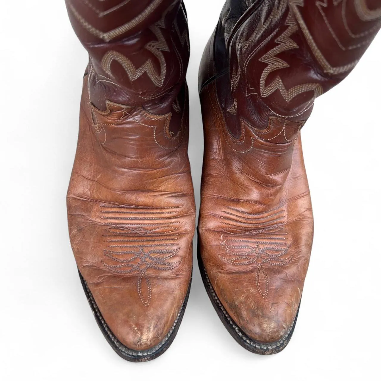 Vintage Justin Brown Leather Western Cowboy Boots, photo 3 of 4