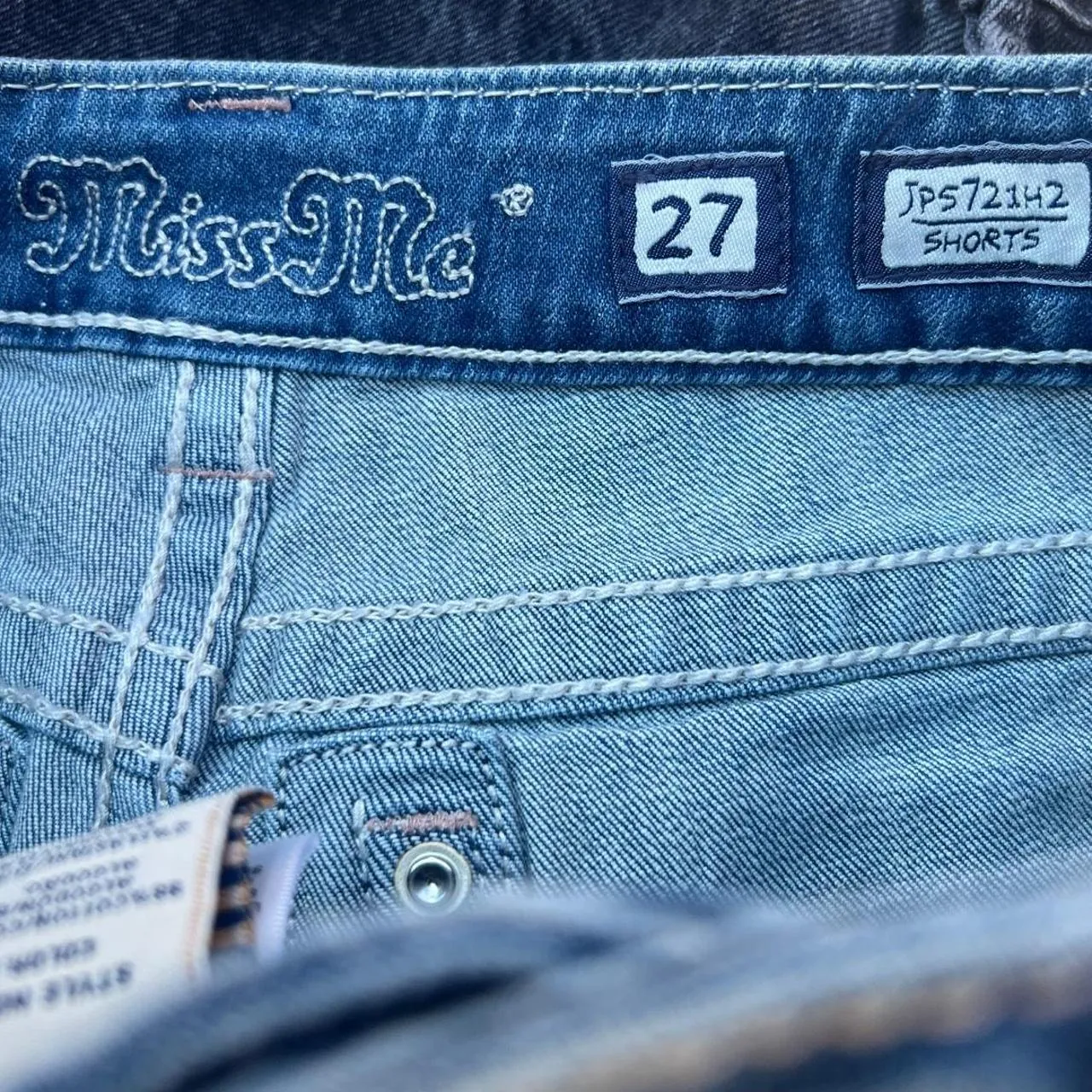 Vintage Miss Me Mason Crystal Sunflower Jean Shorts, photo 5 of 5