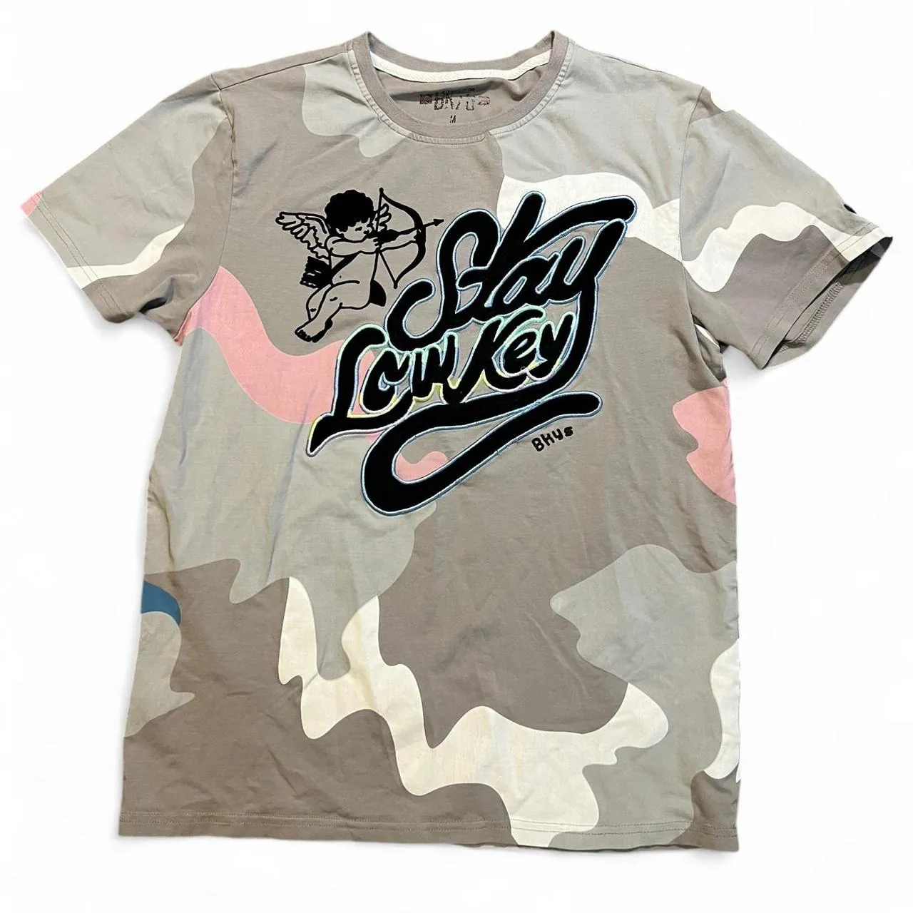 Streetwear Black Keys - Stay Low Key Grey Camo Tee, photo 1 of 3
