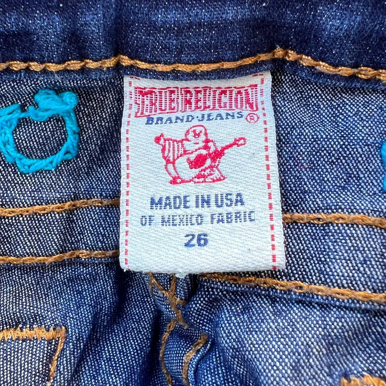 True Religion Embroidered High Waisted Distressed Skinny Jeans, photo 4 of 4