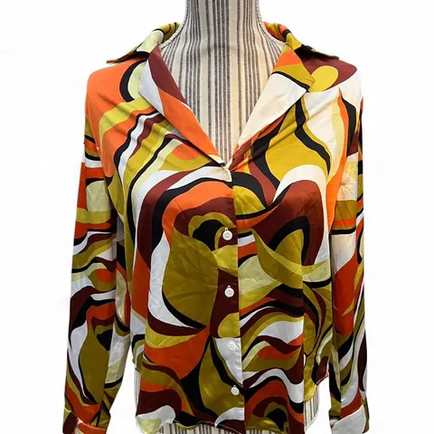 Timing Multi Color Disco Printed Long Sleeve Top
