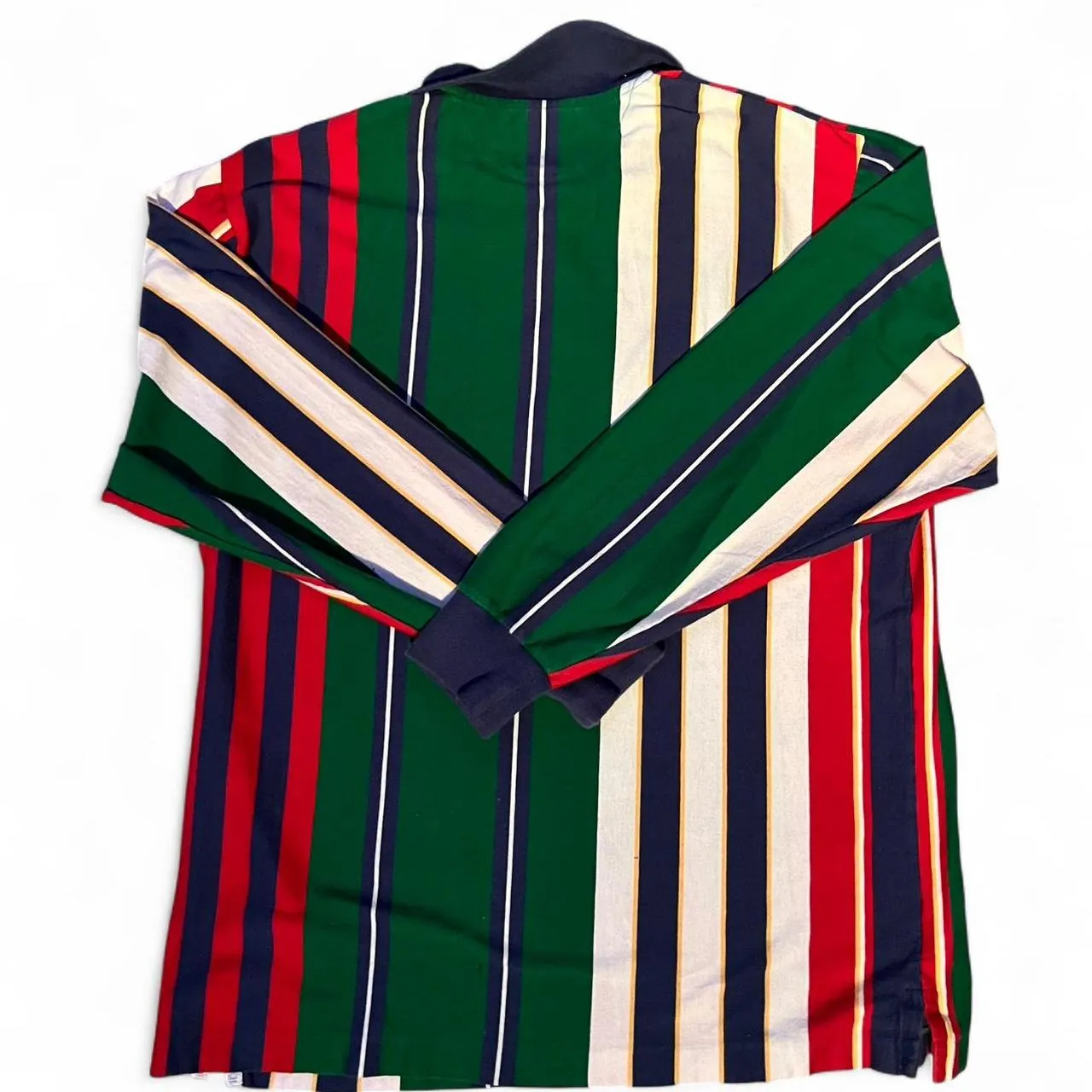 Vintage 90s Chaps Ralph Lauren Faded Striped Rugby Polo, photo 4 of 4