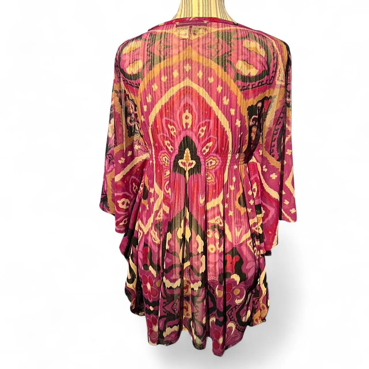 INC International Concepts Pink Colorful Boho Blouse, photo 2 of 4