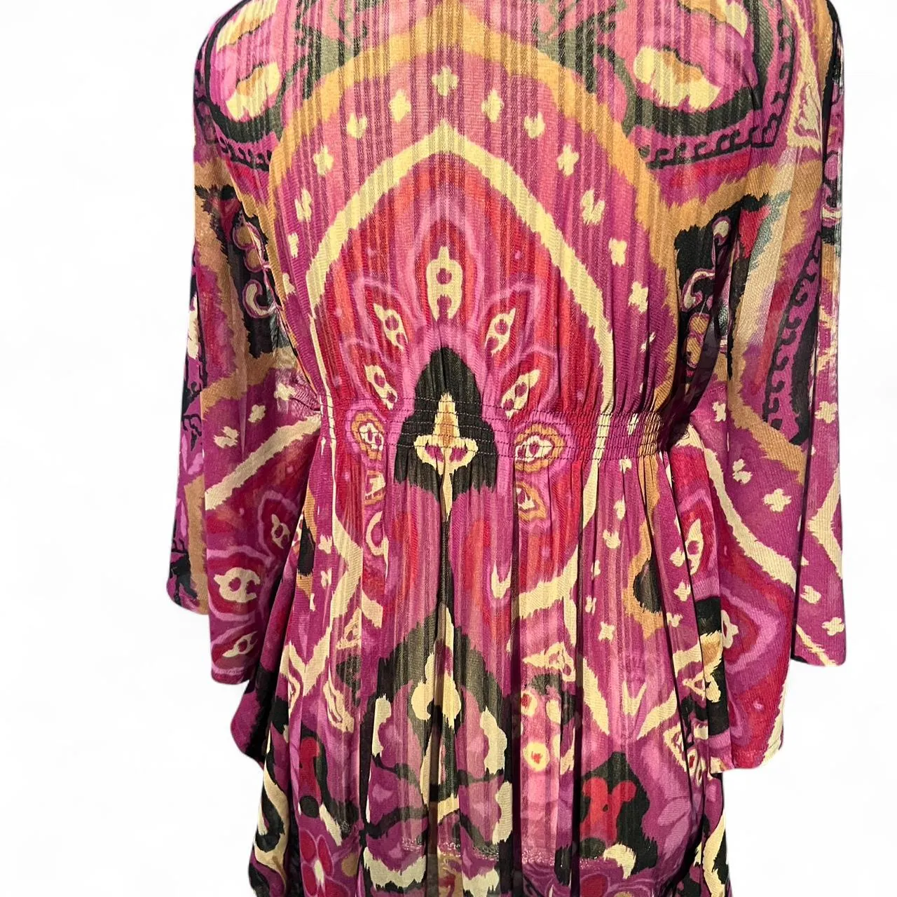 INC International Concepts Pink Colorful Boho Blouse, photo 3 of 4