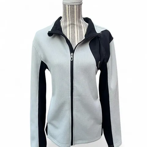 Spyder Grey Fleece Textured Hiking Jacket