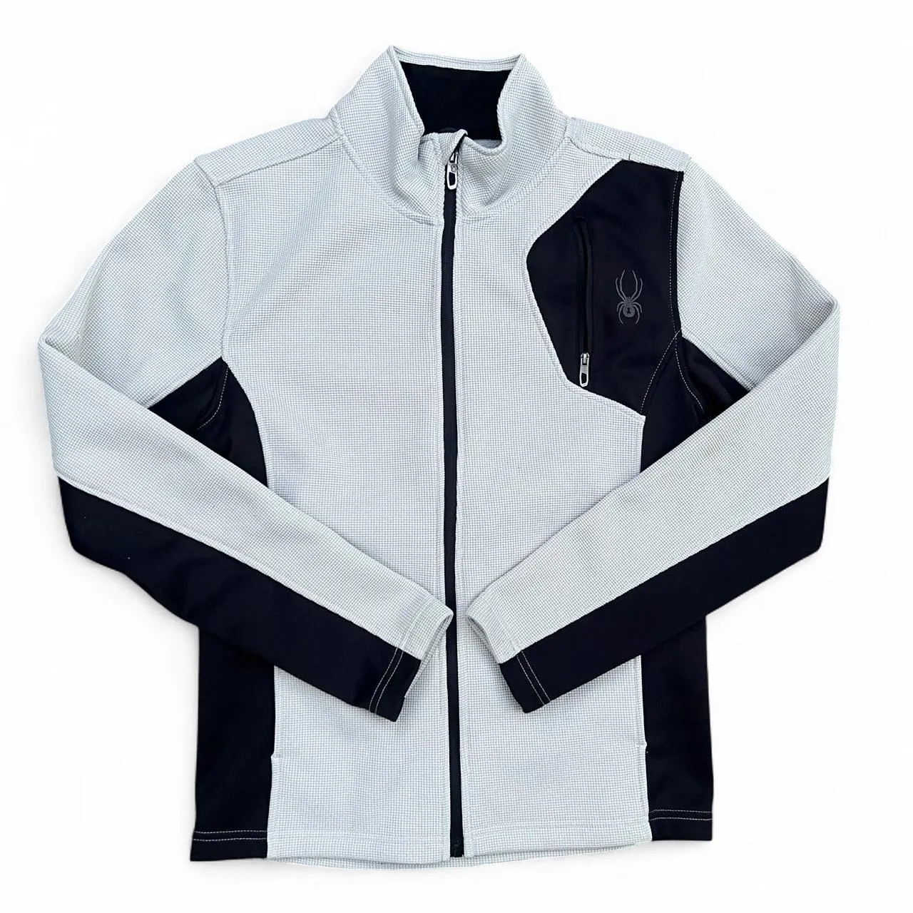 Spyder Grey Fleece Textured Hiking Jacket, photo 3 of 6