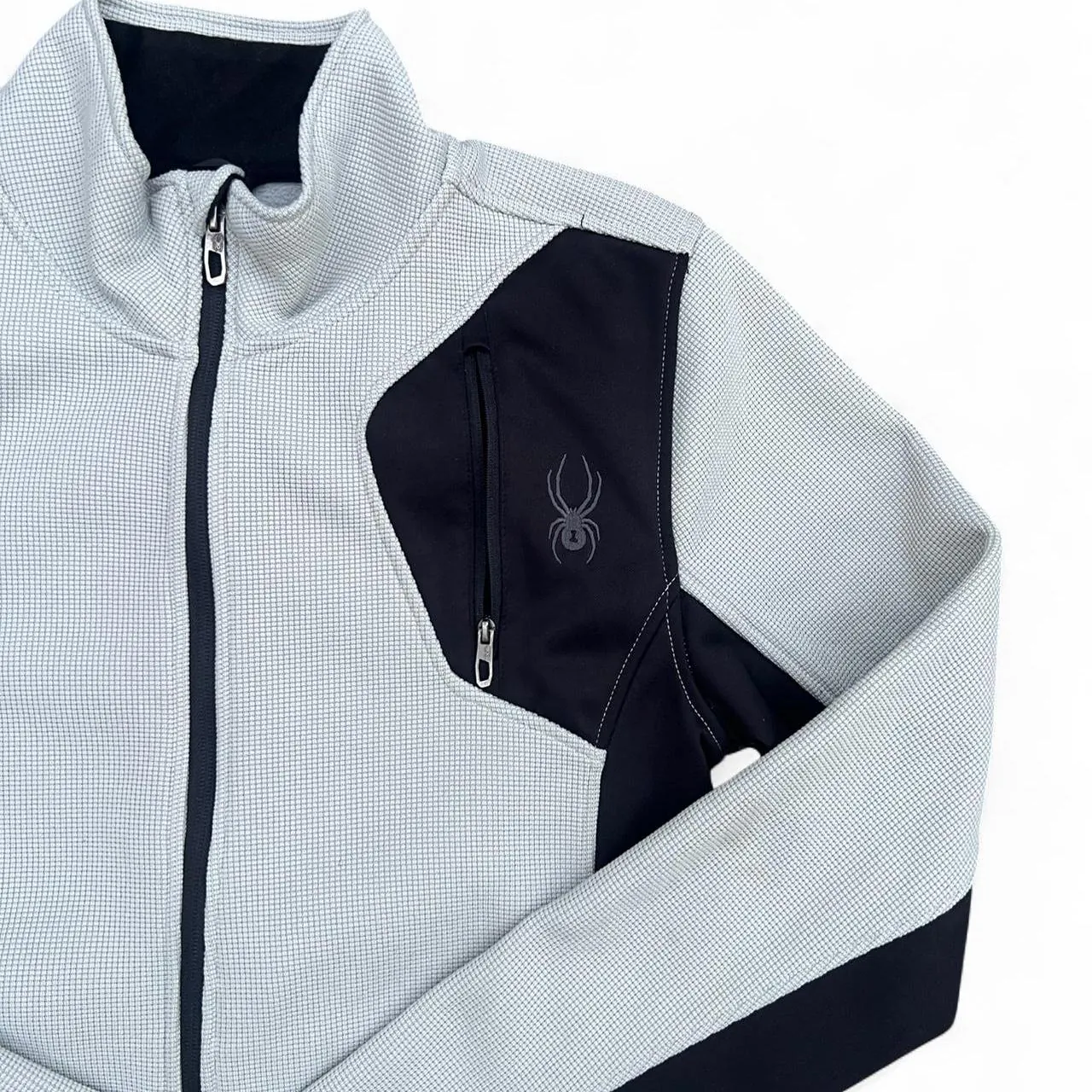 Spyder Grey Fleece Textured Hiking Jacket, photo 4 of 6