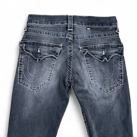 Vintage True Religion Distressed Black Denim Jeans