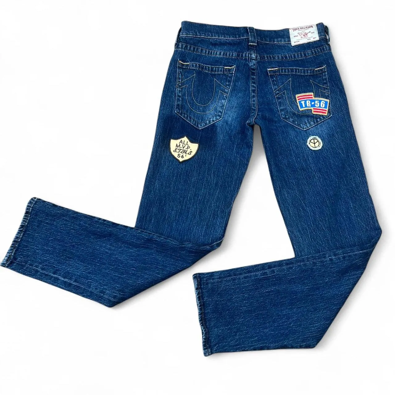 True Religion Ricki Embroidered Patches Straight Jeans, photo 3 of 5