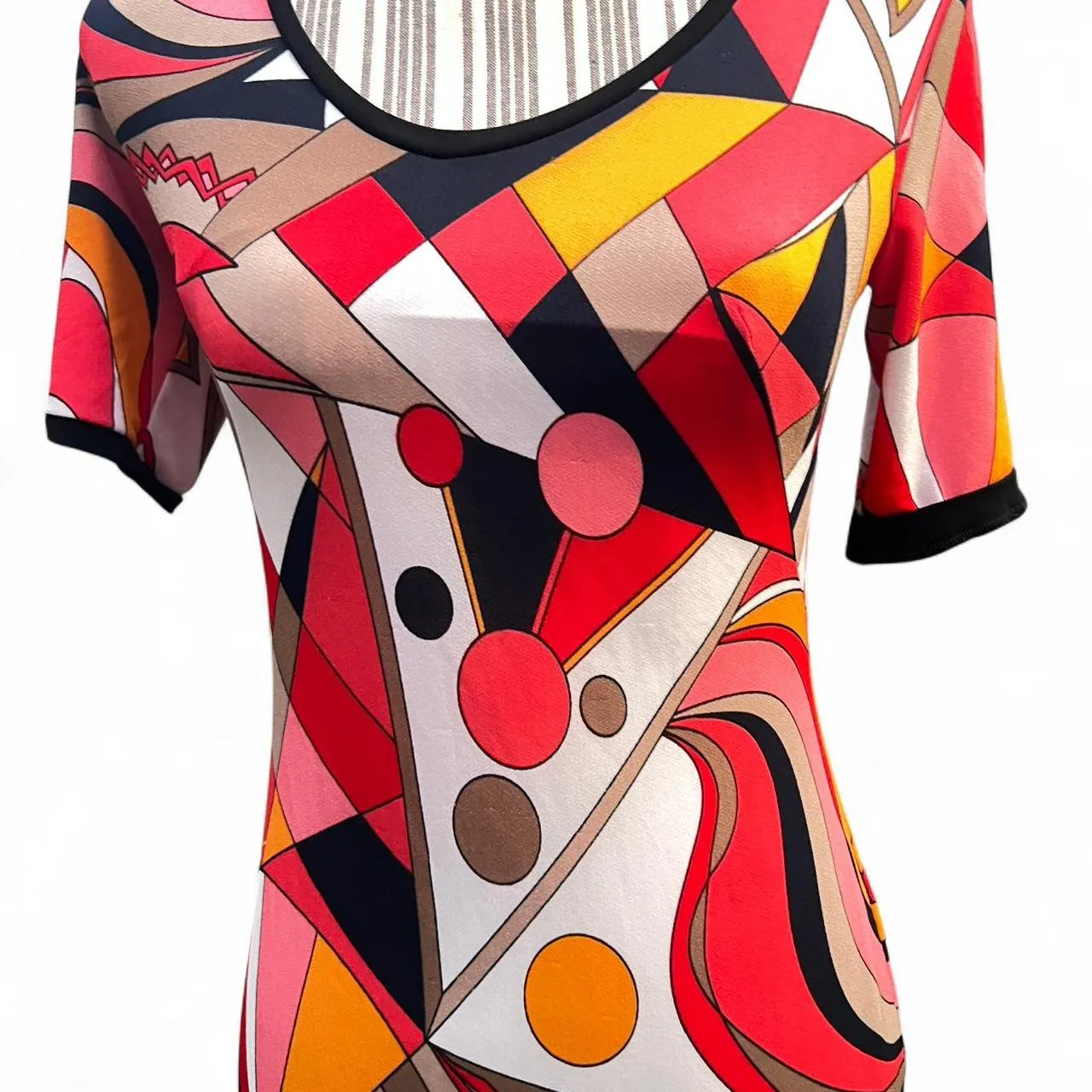 Rare Vintage Oscar G. Pucci Geometric Print Dress, photo 3 of 5