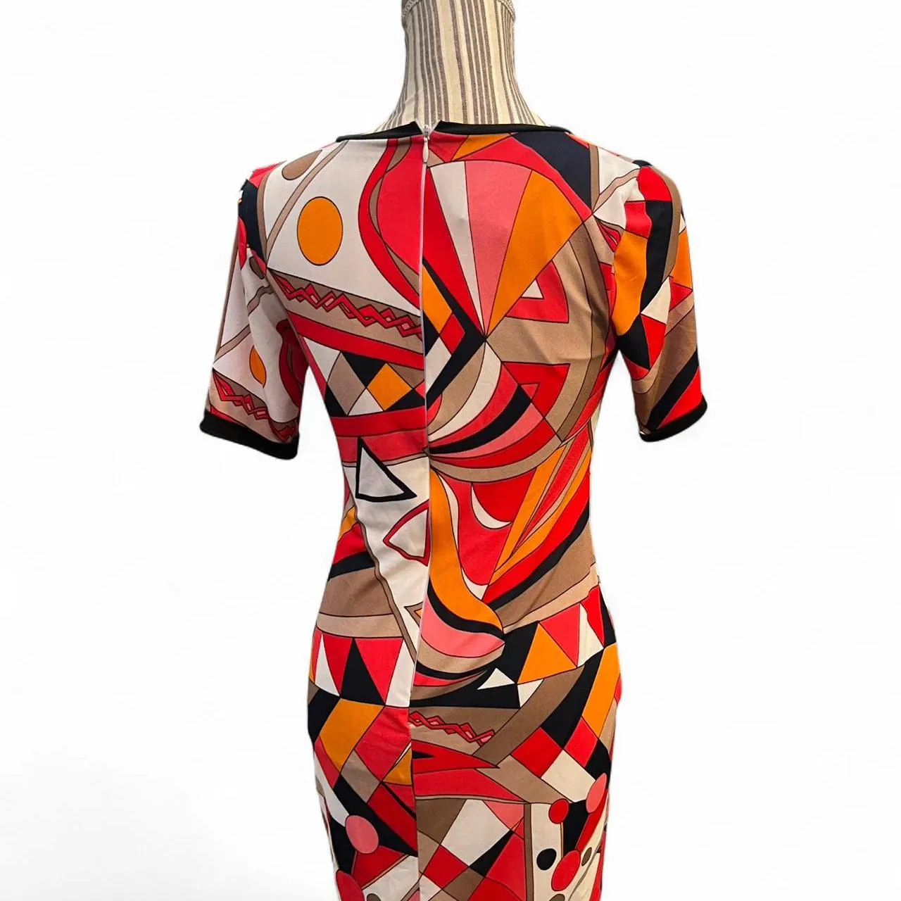 Rare Vintage Oscar G. Pucci Geometric Print Dress, photo 4 of 5