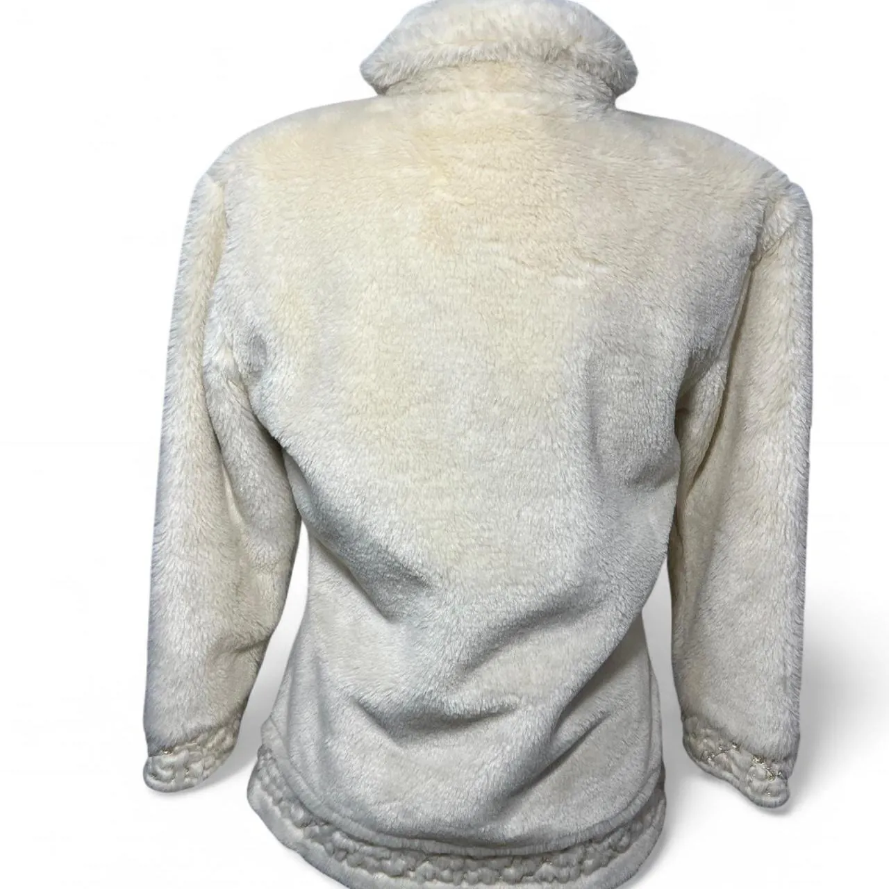 Vintage Tecnica Faux Fur Embroidered Pullover Jacket, photo 5 of 6