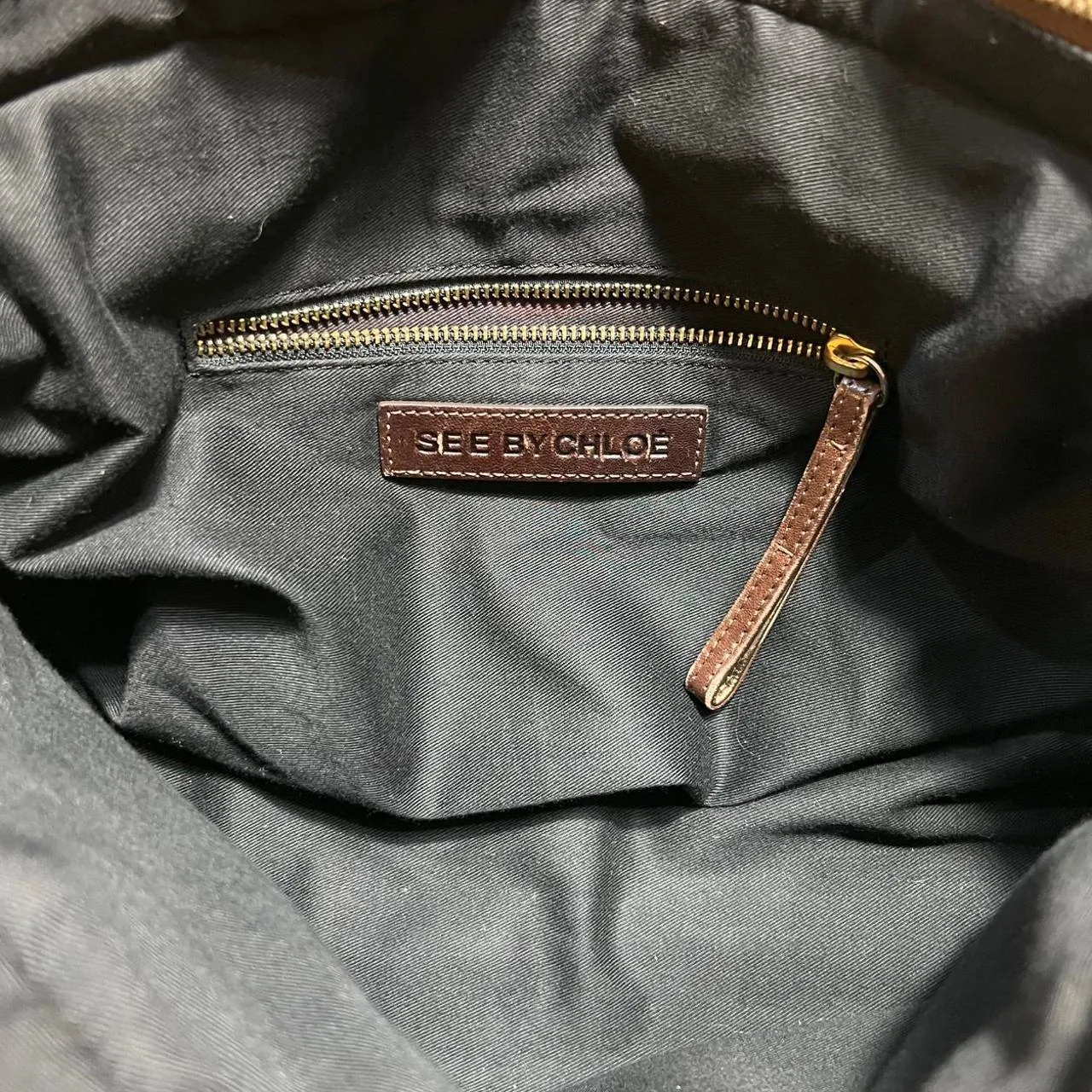 Vintage Chloé Bronze Leather Two Way Metallic Daytripper Shoulder Bag, photo 5 of 5