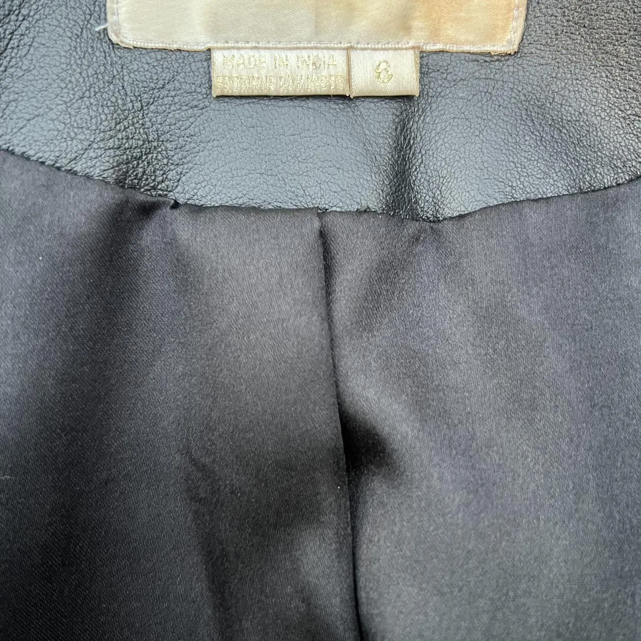 Vintage Margaret Godfrey Black Leather Blazer Jacket, photo 5 of 5