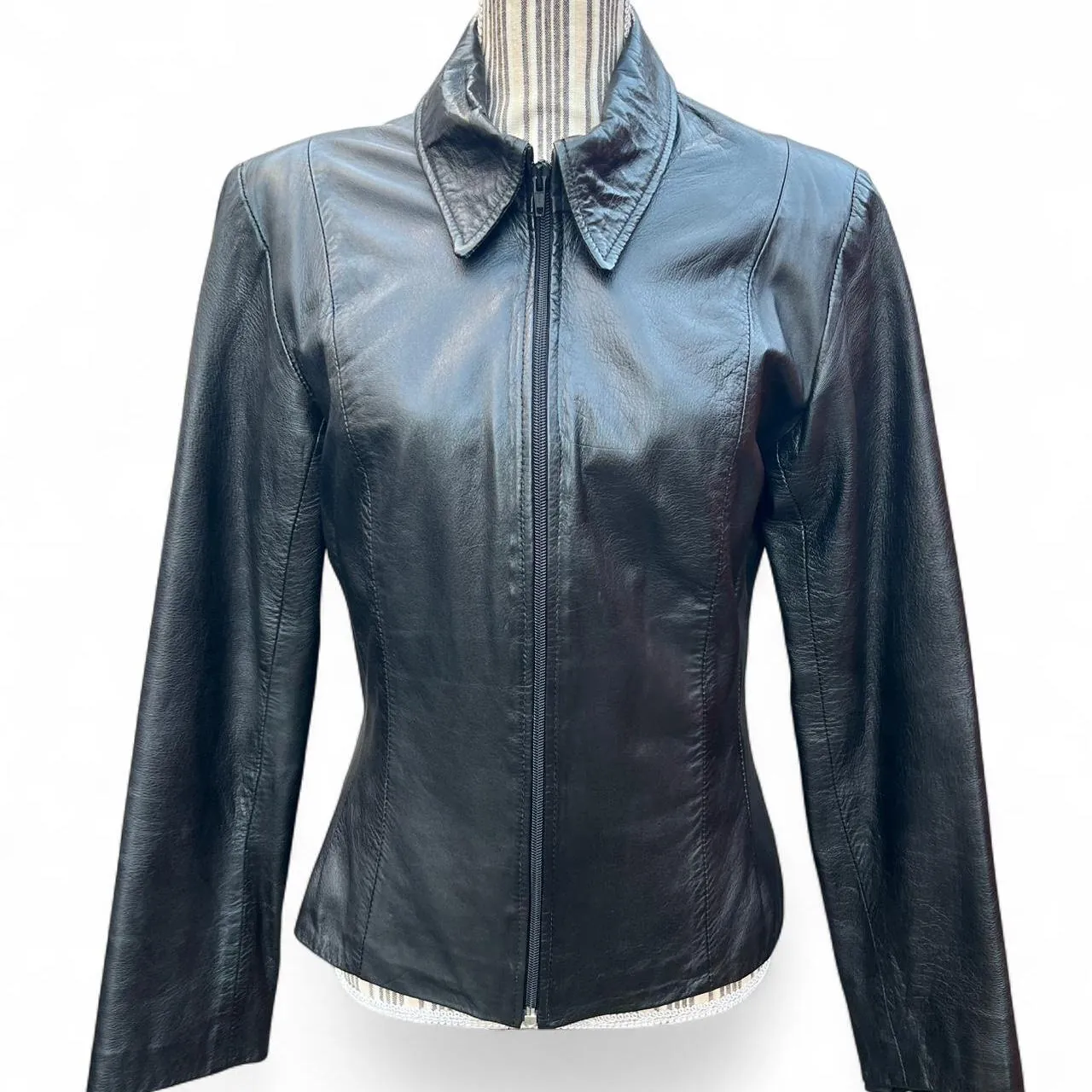 Vintage Sylvia / Eugenia Couros Black Leather Jacket, photo 1 of 4