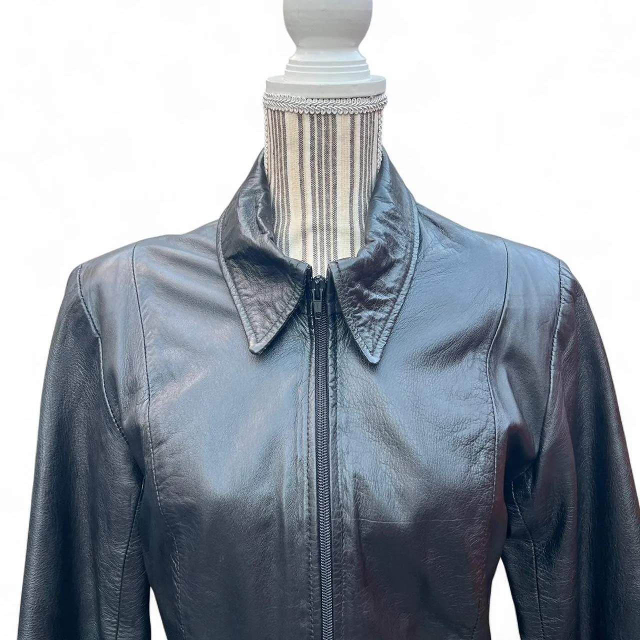 Vintage Sylvia / Eugenia Couros Black Leather Jacket, photo 2 of 4