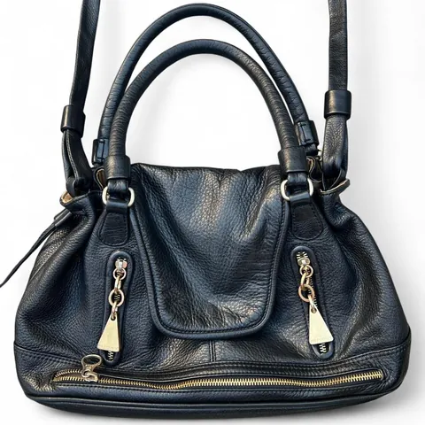 Vintage Chloe Black Leather Shoulder/Crossbody Bag