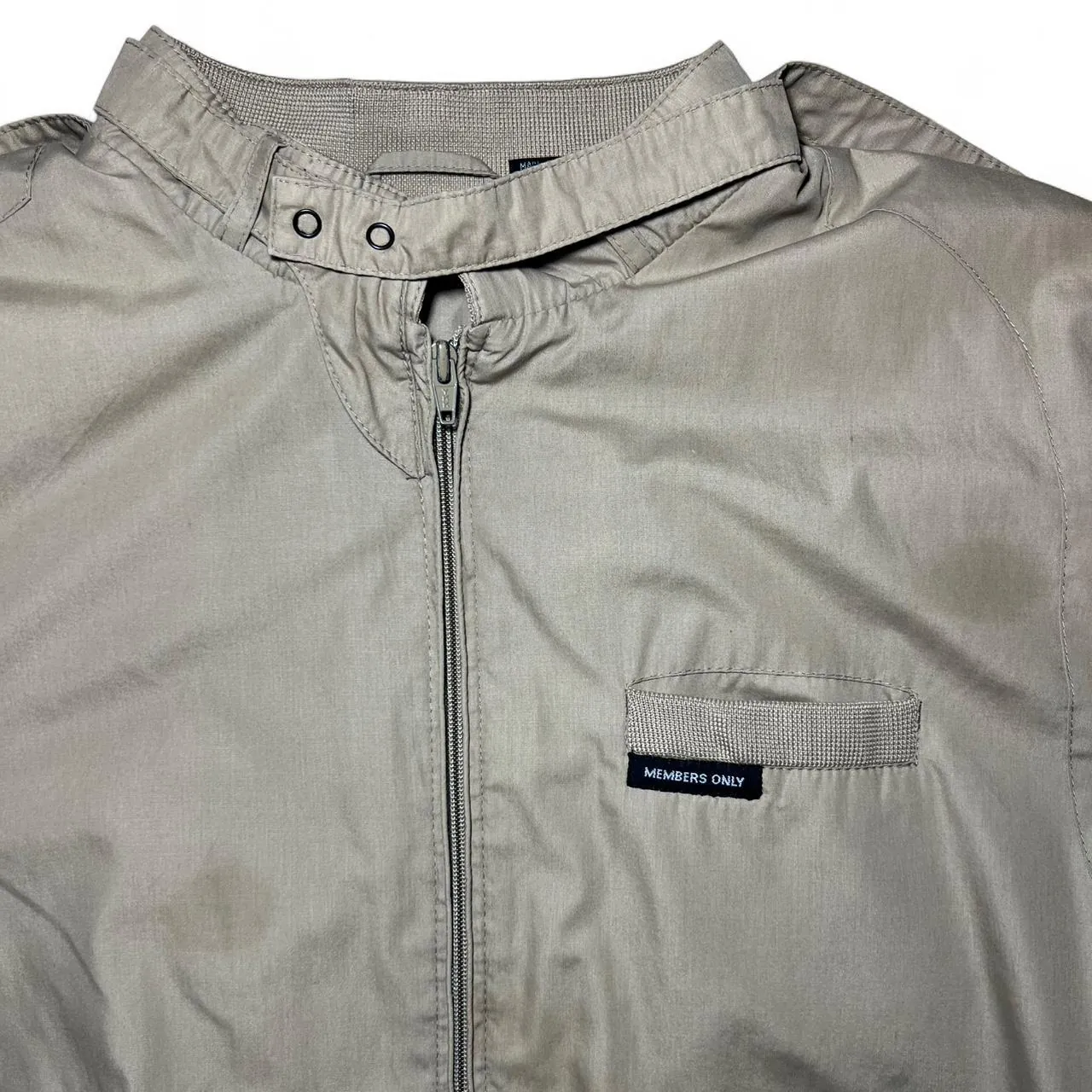 Vintage 80s Members Only Beige Lightweight Bomber Jacket, photo 3 of 6