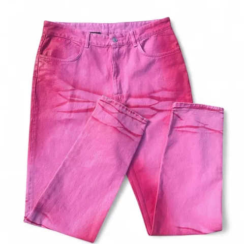 Givenchy Men’s RTW - Straight Fit Trousers in Heavy Crackled Paint on Denim V2