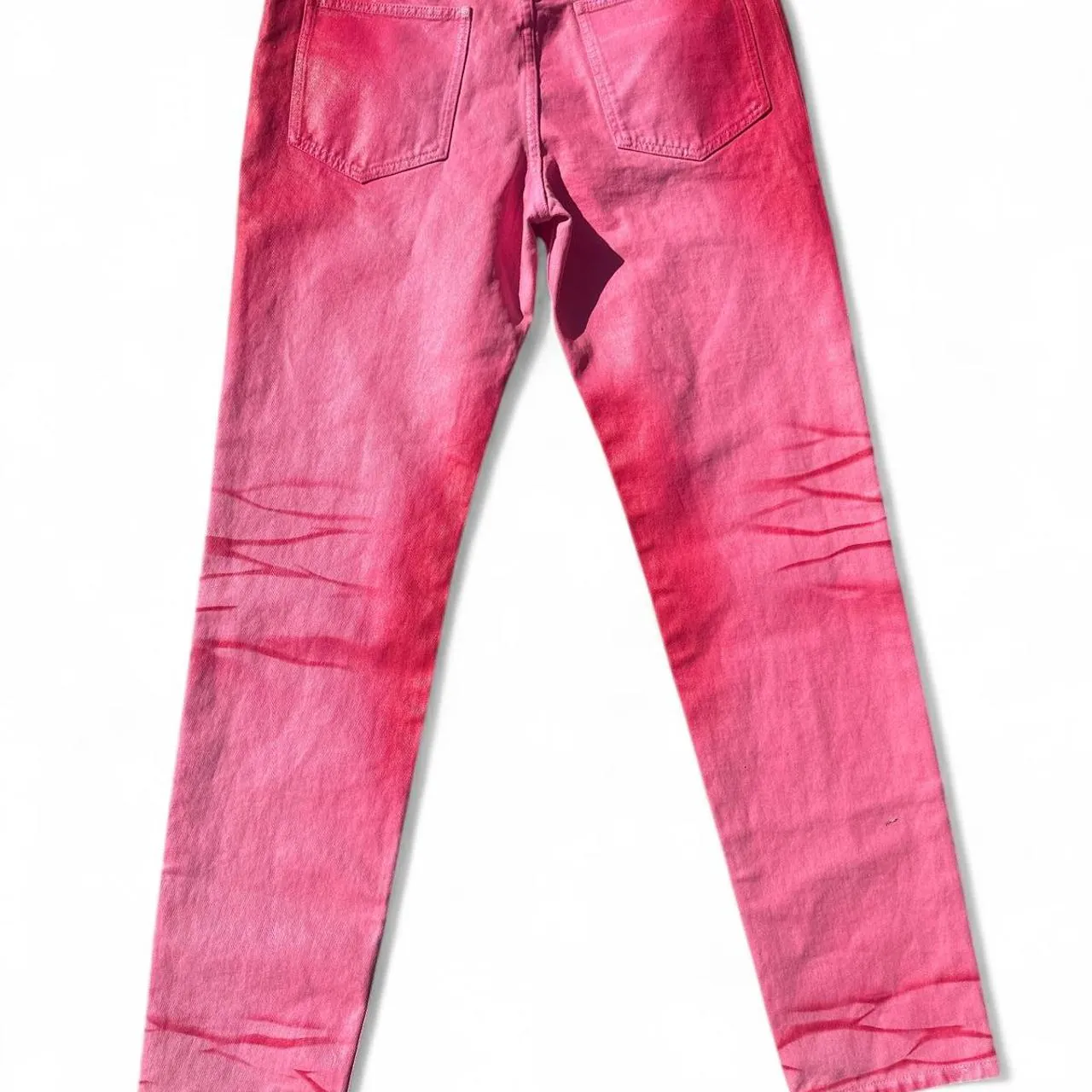 Givenchy Men’s RTW - Straight Fit Trousers in Heavy Crackled Paint on Denim V2, photo 3 of 7