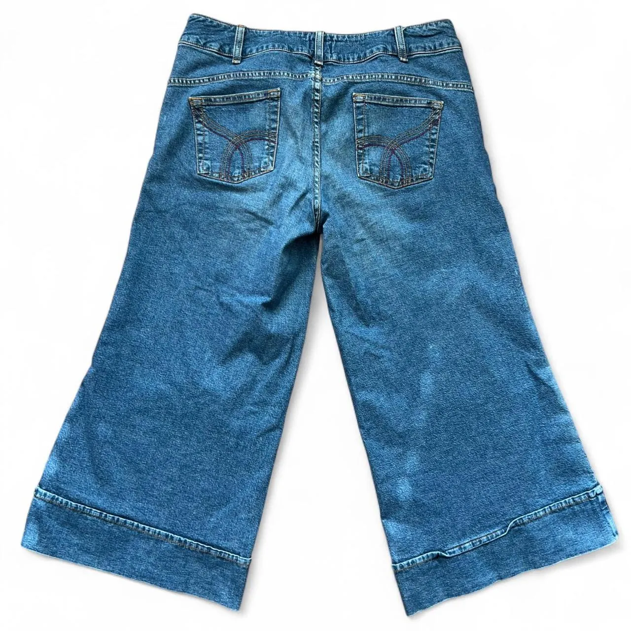 Vintage Fiorucci Denim Wide Leg Capri Jeans, photo 3 of 5