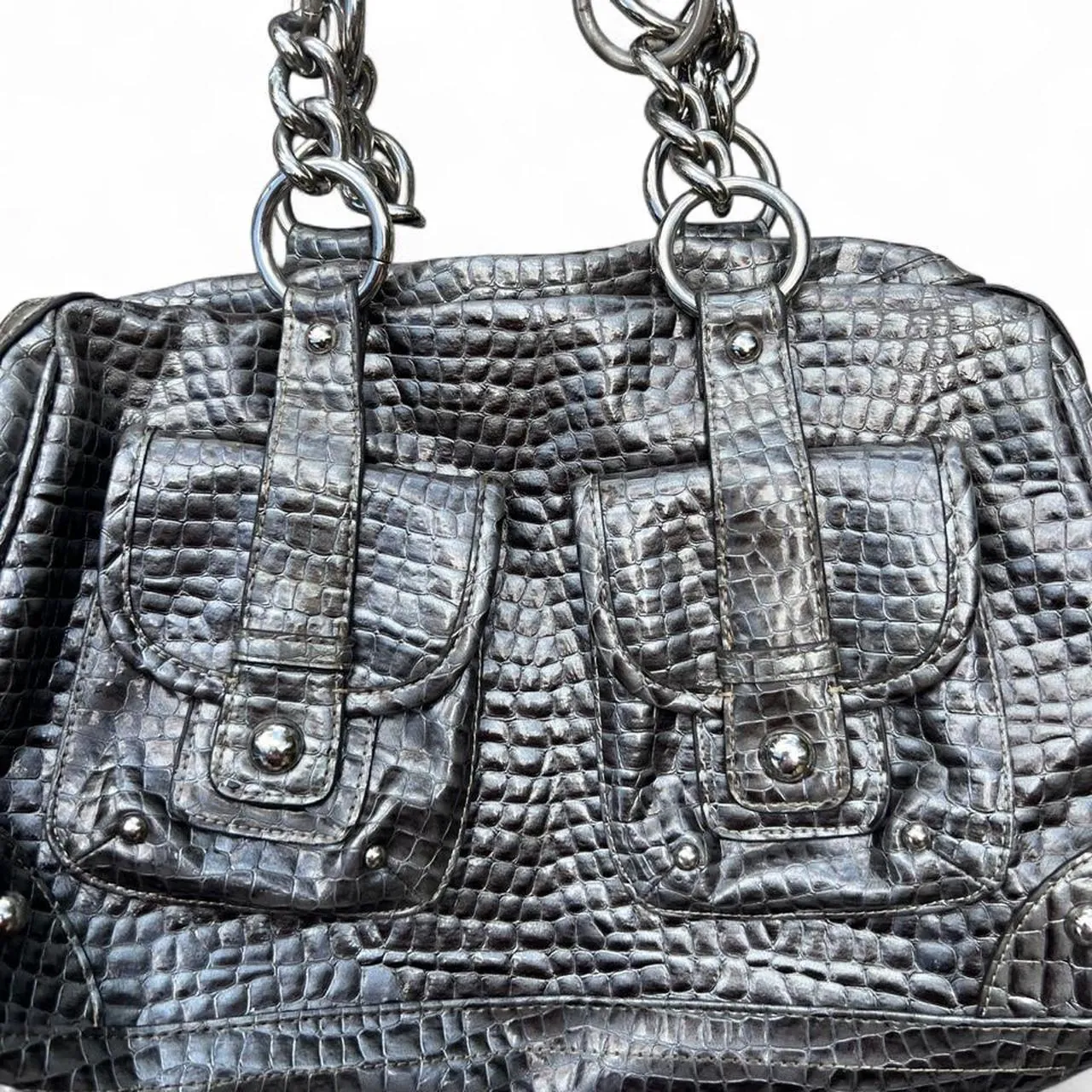 Vintage Kathy Van Zeeland Alligator Shoulder Bag, photo 2 of 5