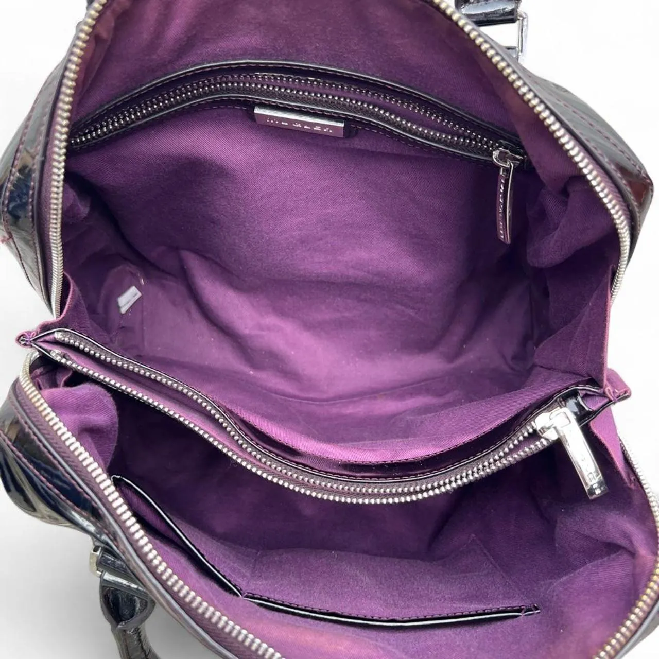 Vintage Mugler Black Patent Leather Handbag, photo 6 of 7
