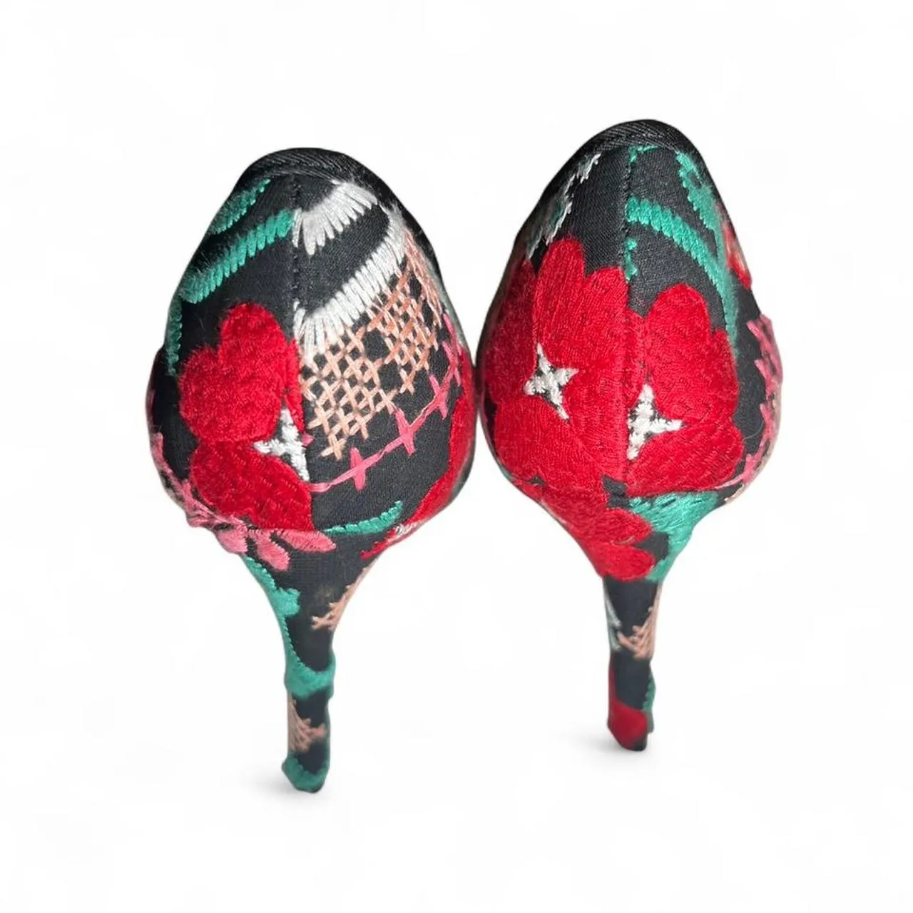 Vintage Charles David Embroidered Heels, photo 5 of 6