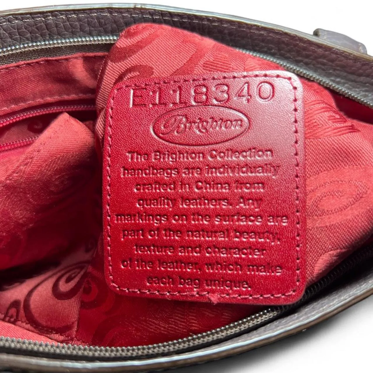 Brighton Leather and Faux Crocodile Embossed Shoulder Bag, photo 5 of 5