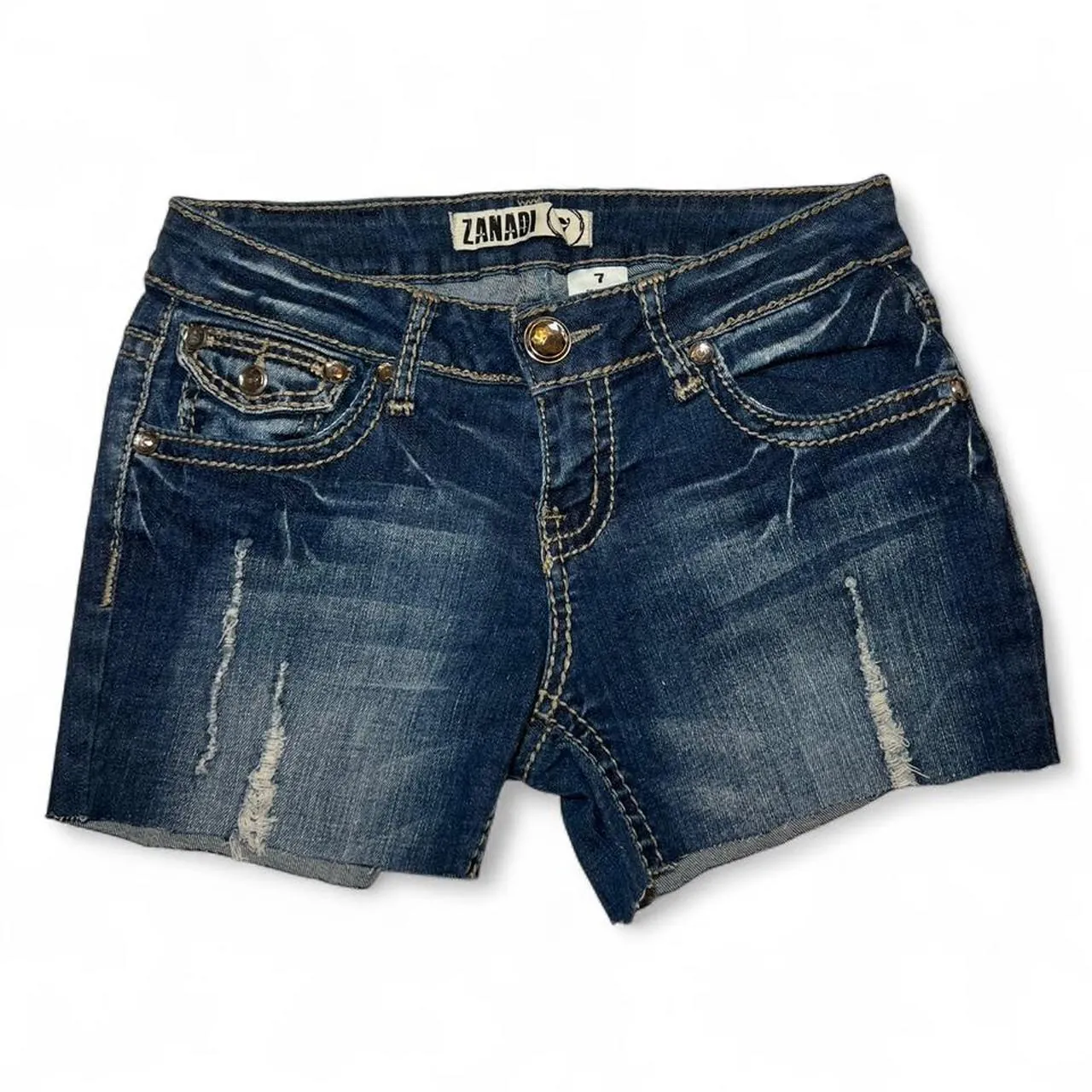 Vintage Zanadi Low Rise Denim Shorts, photo 1 of 3