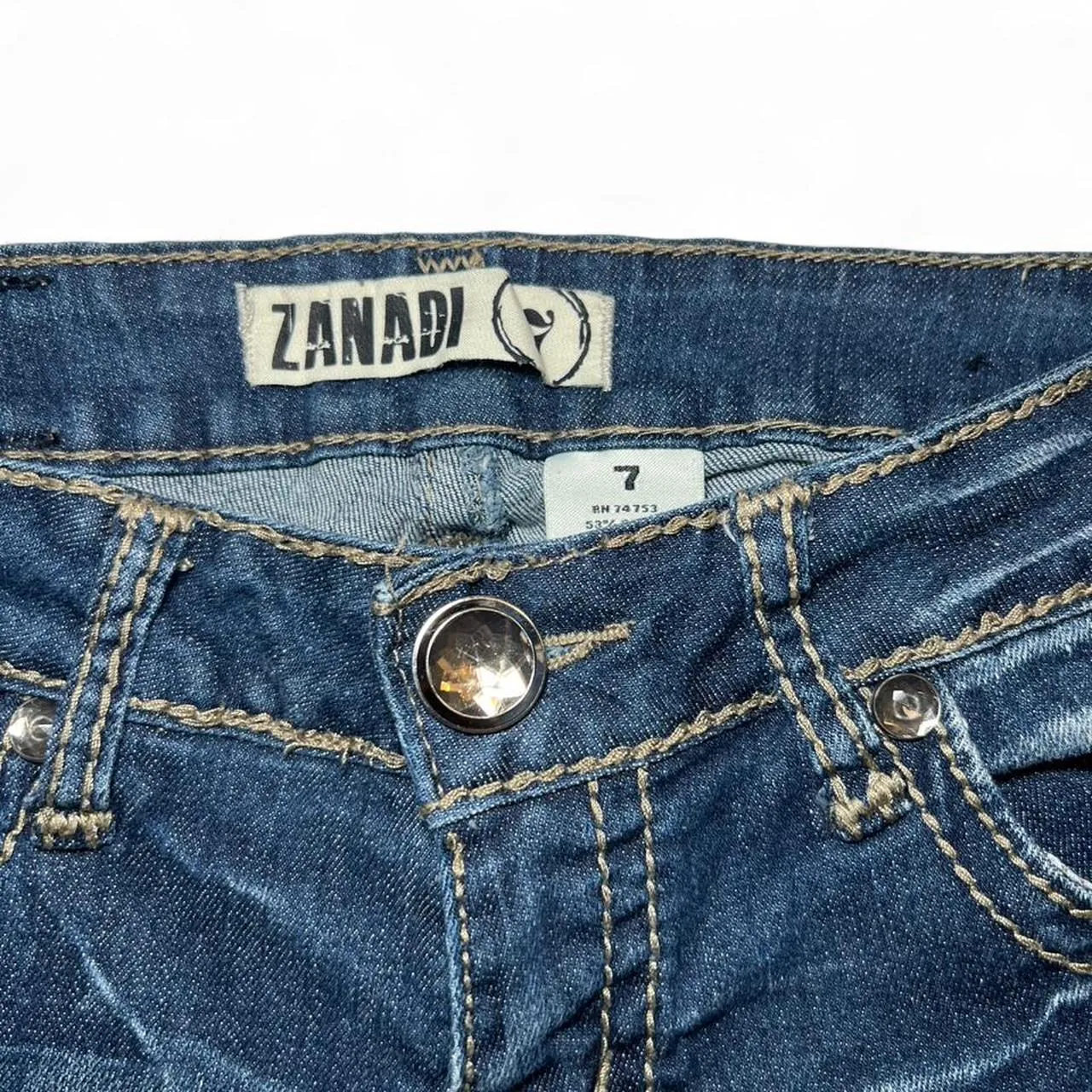 Vintage Zanadi Low Rise Denim Shorts, photo 2 of 3