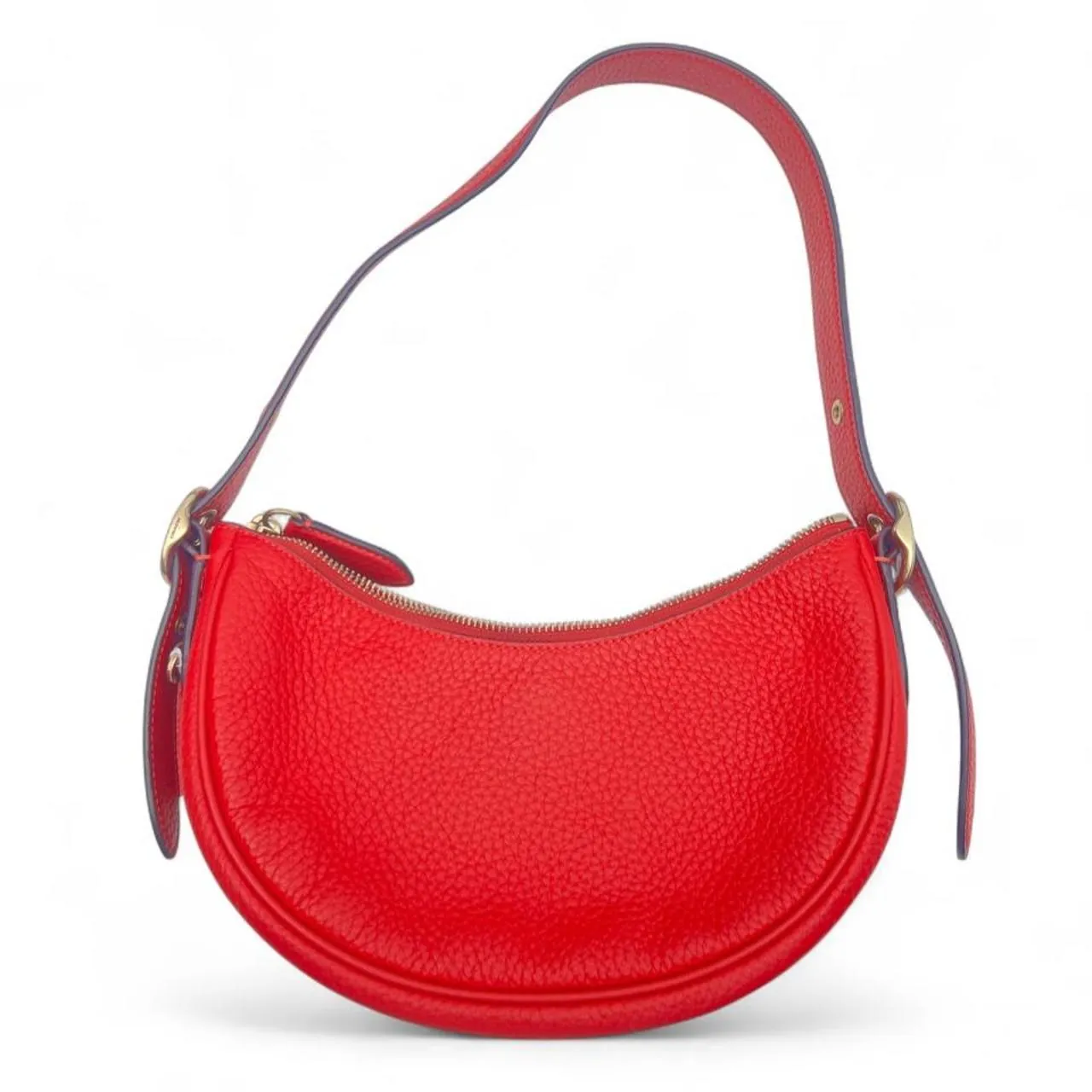 Coach Red Luna Soft Pebble Leather Summer Shoulder Bag, photo 1 of 5