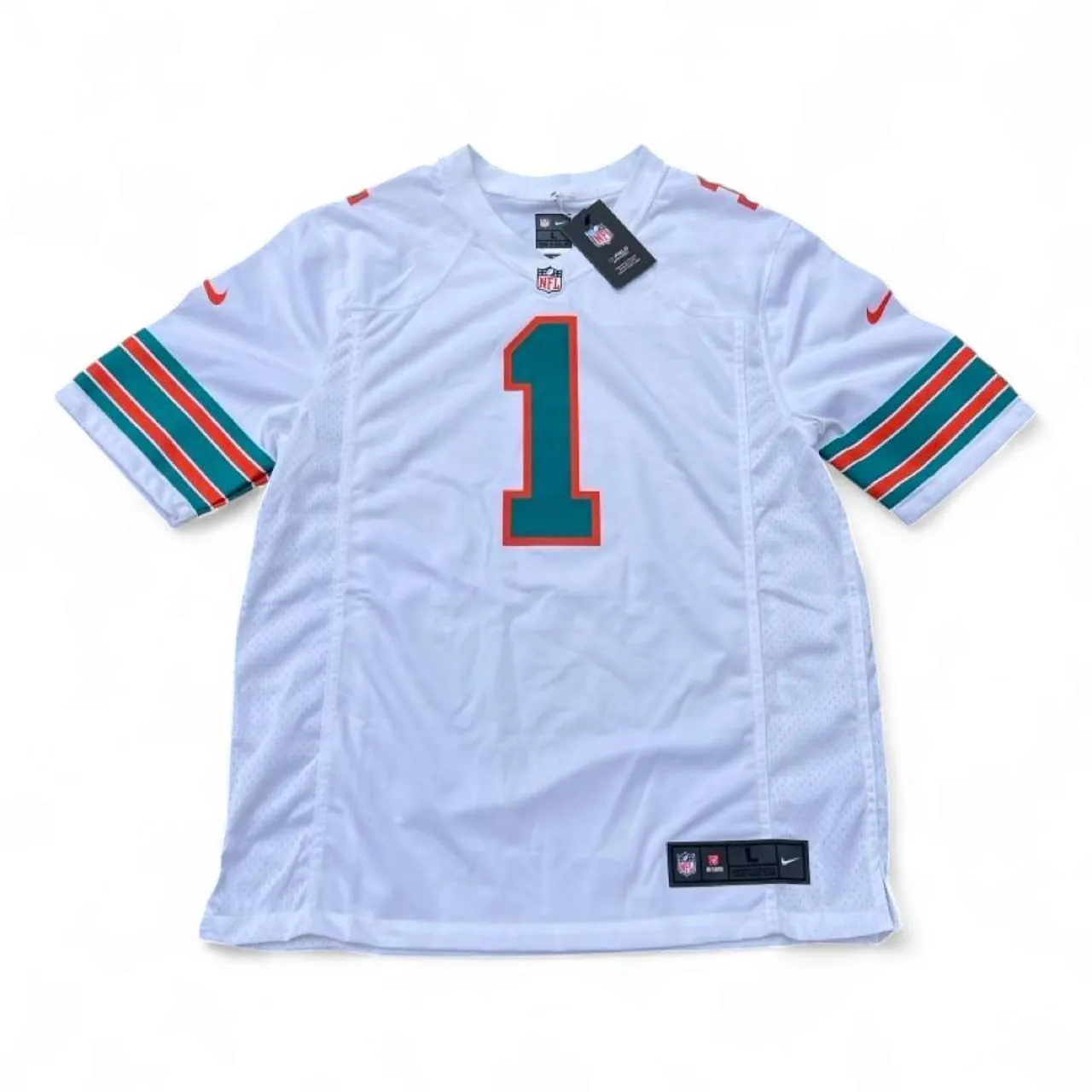NFL Miami Dolphins Tua Tagovailoa White Game Jersey, photo 1 of 5