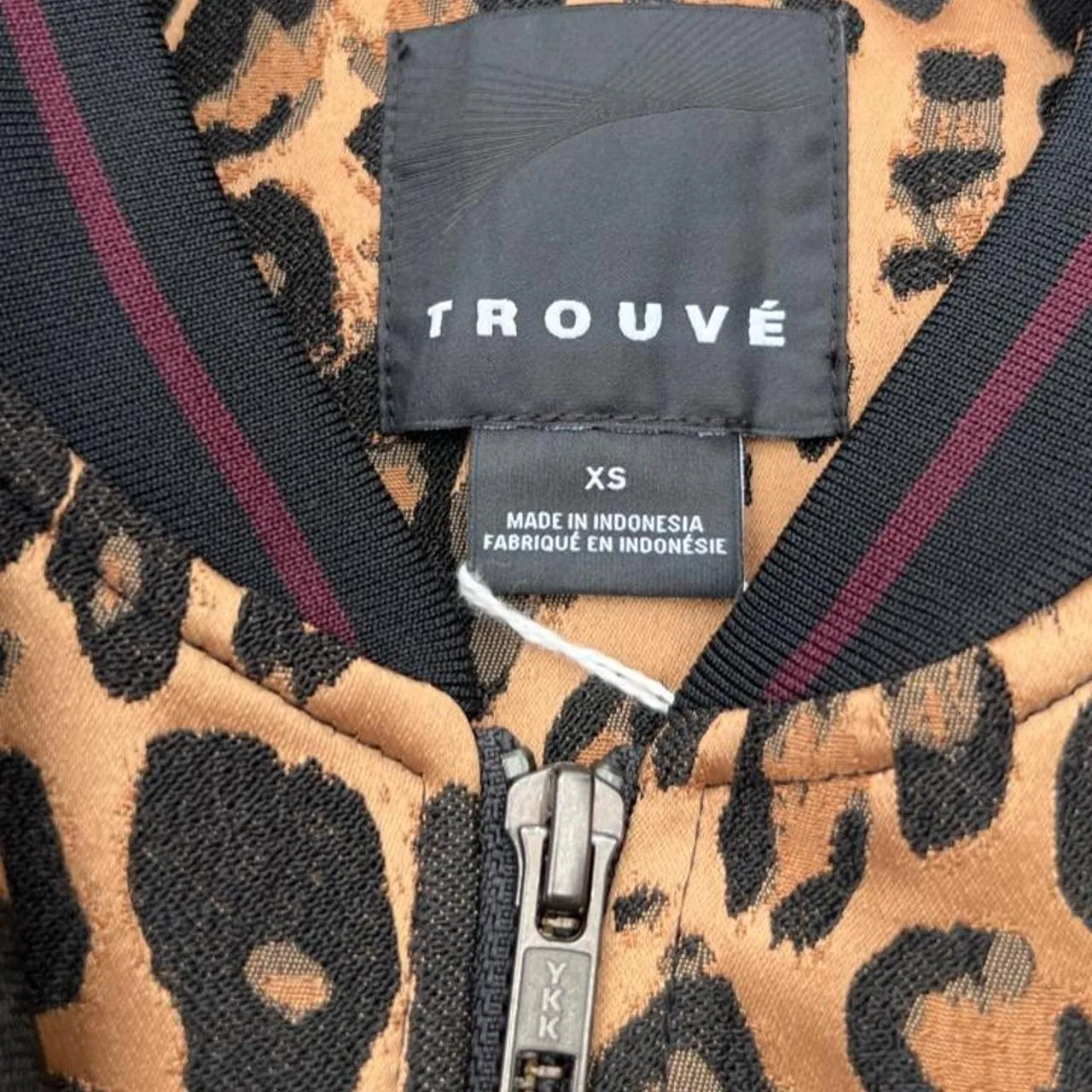 TROUVÉ Leopard Print Peplum Front Blazer Jacket, photo 4 of 7