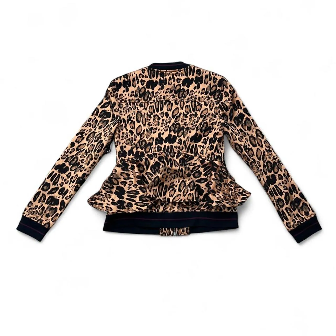 TROUVÉ Leopard Print Peplum Front Blazer Jacket, photo 5 of 7
