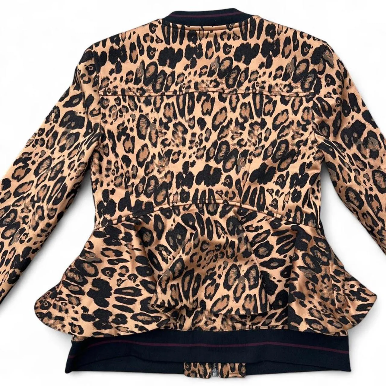TROUVÉ Leopard Print Peplum Front Blazer Jacket, photo 6 of 7