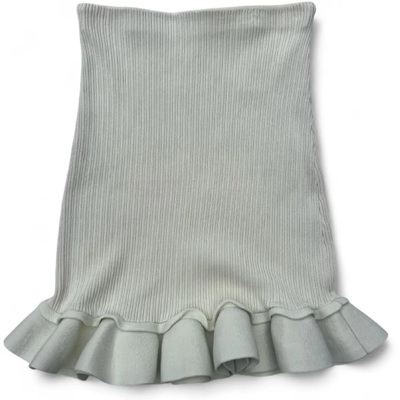Sandro Ruffle-Trim Pastel Knitted Mini Skirt, photo 3 of 5