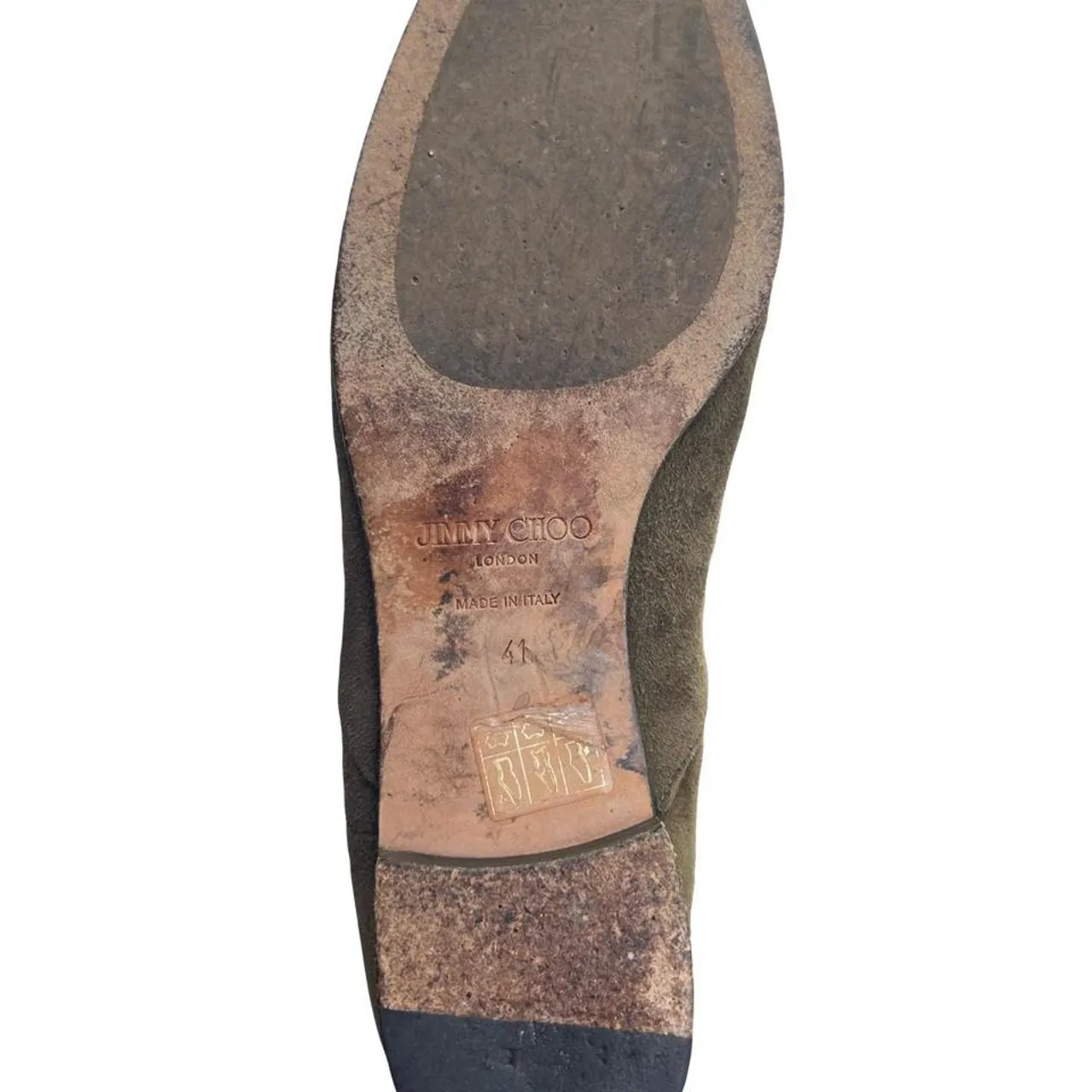 Vintage Jimmy Choo Olive Calf/Knee Length Suede Long Boots, photo 3 of 3