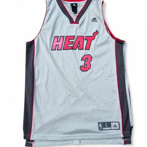 Rare Vintage Adidas Dwayne Wade Miami Heat Swingman Jersey Storm Gray Collection