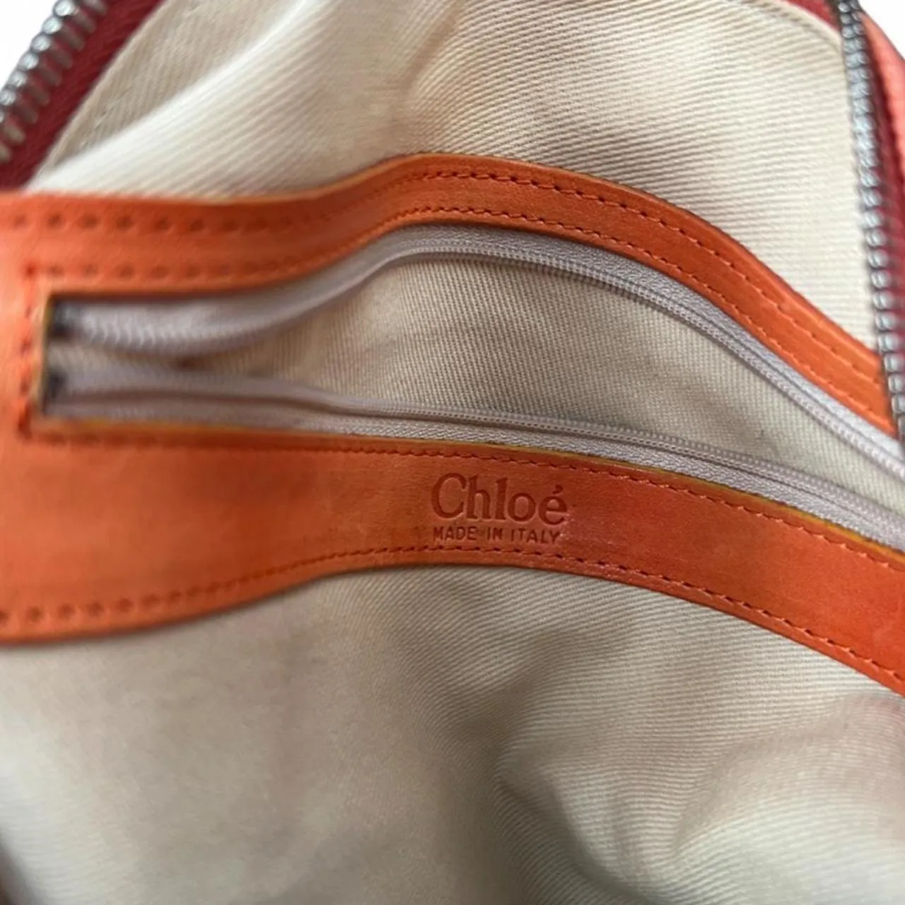 RARE Vintage Chloé by Phoebe Philo Orange Embellished Hobo Bag, photo 7 of 7