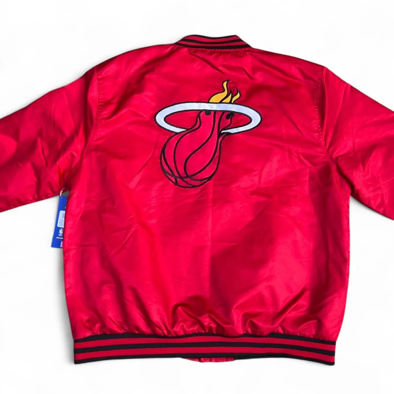 Vintage Miami Heat NBA Polyester Snap Button Varsity Jacket, photo 5 of 8