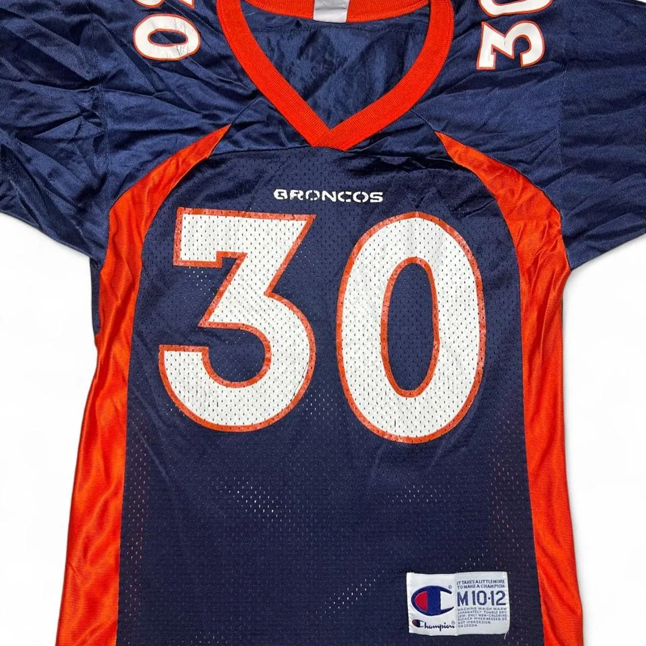 Vintage NFL Denver Broncos Terrell Davis Champion Football Jersey, photo 3 of 4