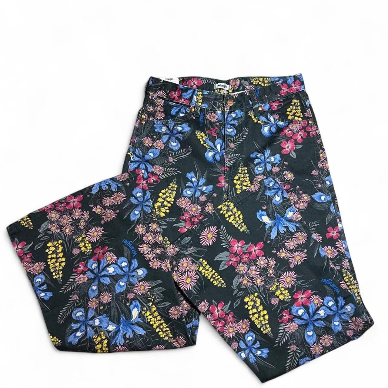 Wrangler Wanderer 622 Retro Floral High Rise Flared Jeans, photo 1 of 6