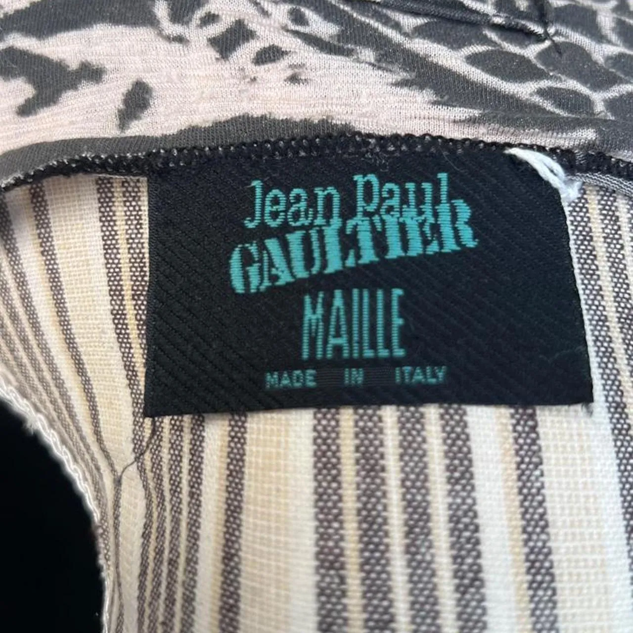 Rare Vintage Jean Paul Gaultier 1990s Dragon Print Soft Sheer Long Sleeve Top, photo 6 of 6