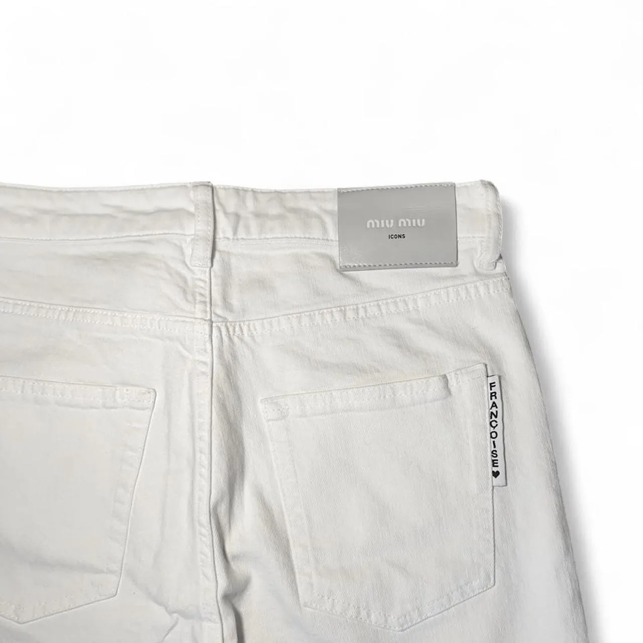 Miu Miu Denim Icons 60s Françoise White Jeans, photo 4 of 6